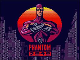 Title screen of Phantom 2040 on the Sega Game Gear.