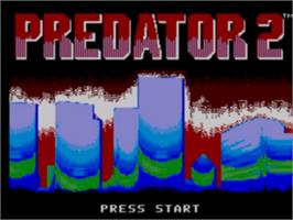 Title screen of Predator 2 on the Sega Game Gear.