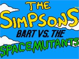Title screen of Simpsons - Bart Vs The Space Mutants, The on the Sega Game Gear.