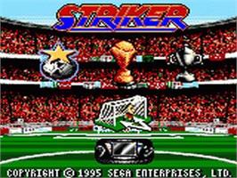 Title screen of Striker on the Sega Game Gear.