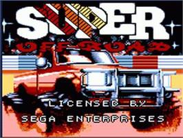 Title screen of Super Off Road on the Sega Game Gear.