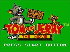 Title screen of Tom And Jerry - The Movie on the Sega Game Gear.