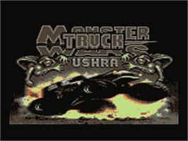 Title screen of USHRA Monster Truck Wars on the Sega Game Gear.