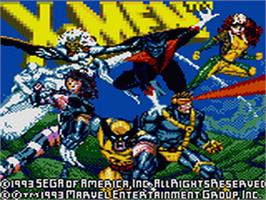 Title screen of X-Men: Gamesmaster's Legacy on the Sega Game Gear.
