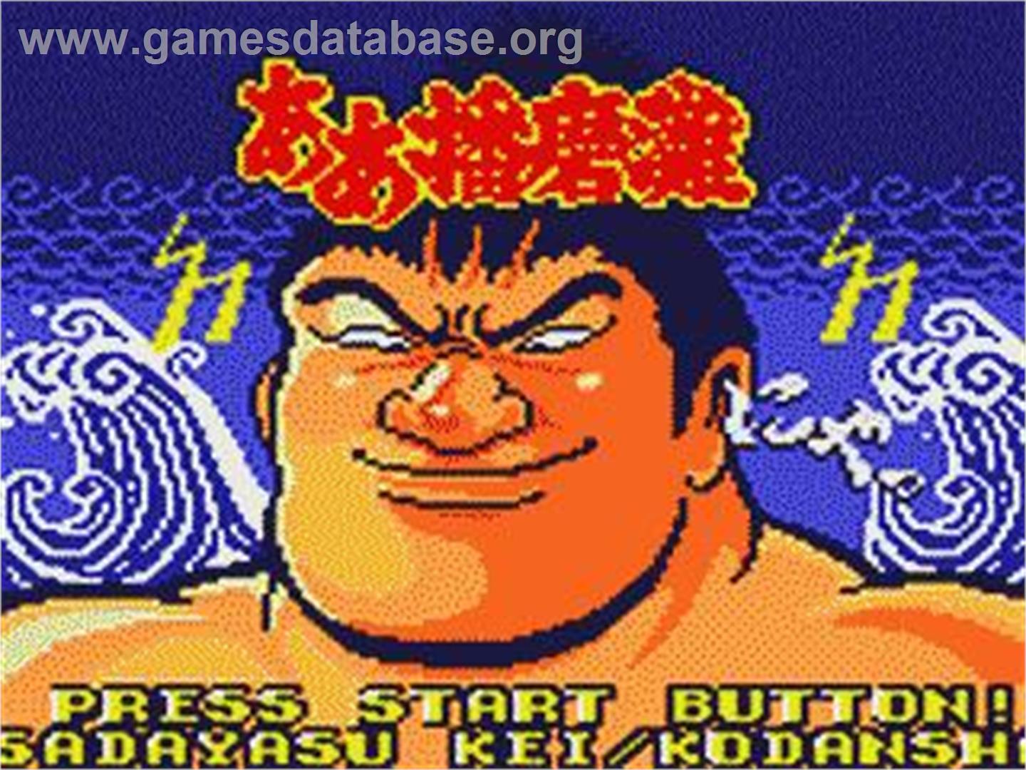 Aa Harimanada - Sega Game Gear - Artwork - Title Screen