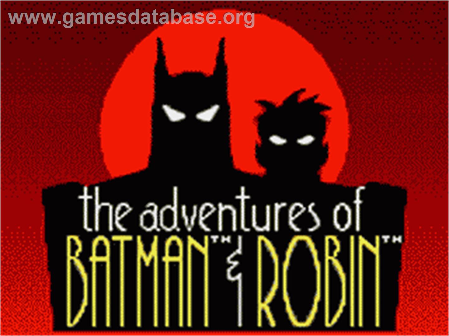 Adventures of Batman and Robin - Sega Game Gear - Artwork - Title Screen