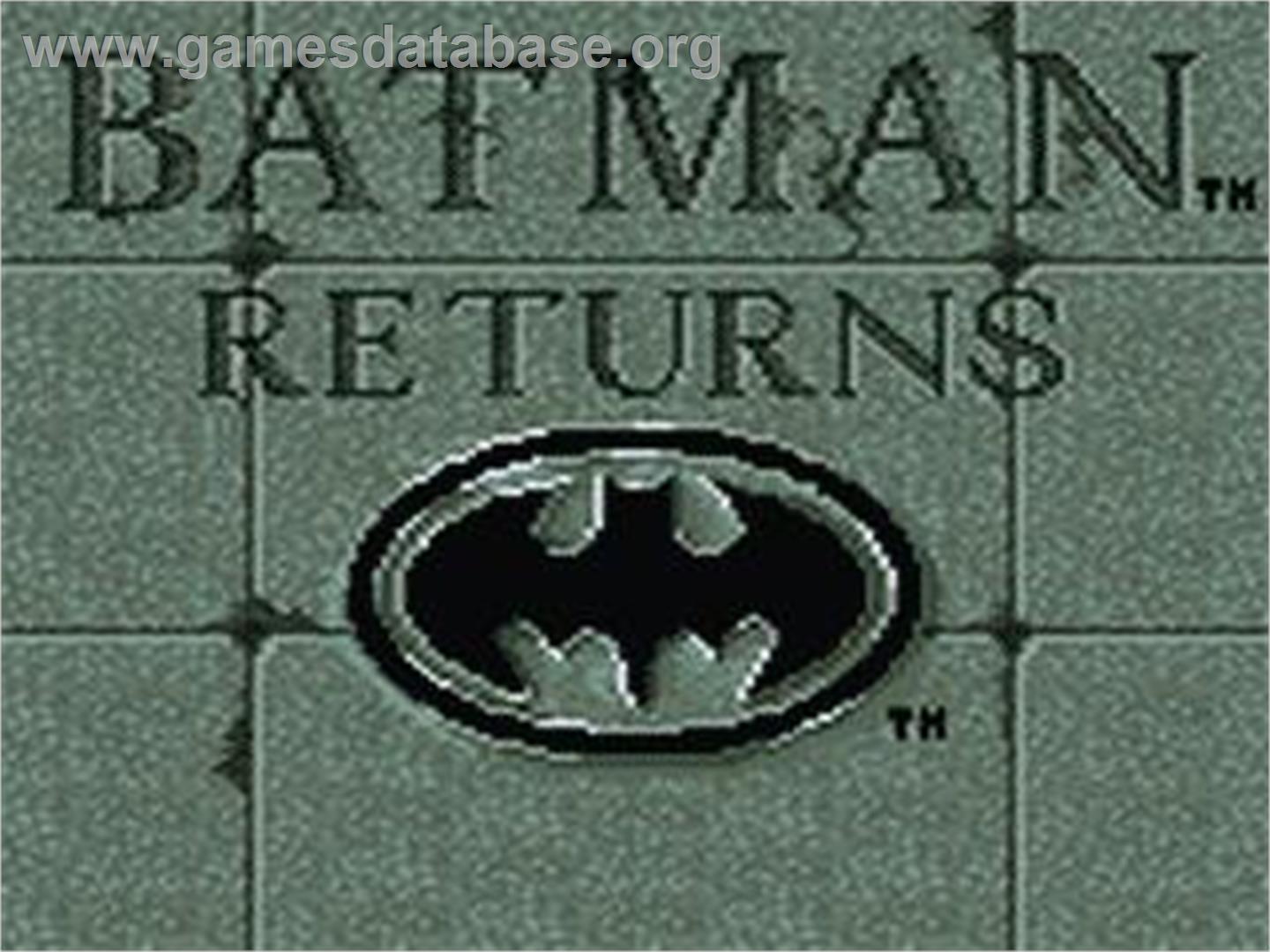 Batman Returns - Sega Game Gear - Artwork - Title Screen
