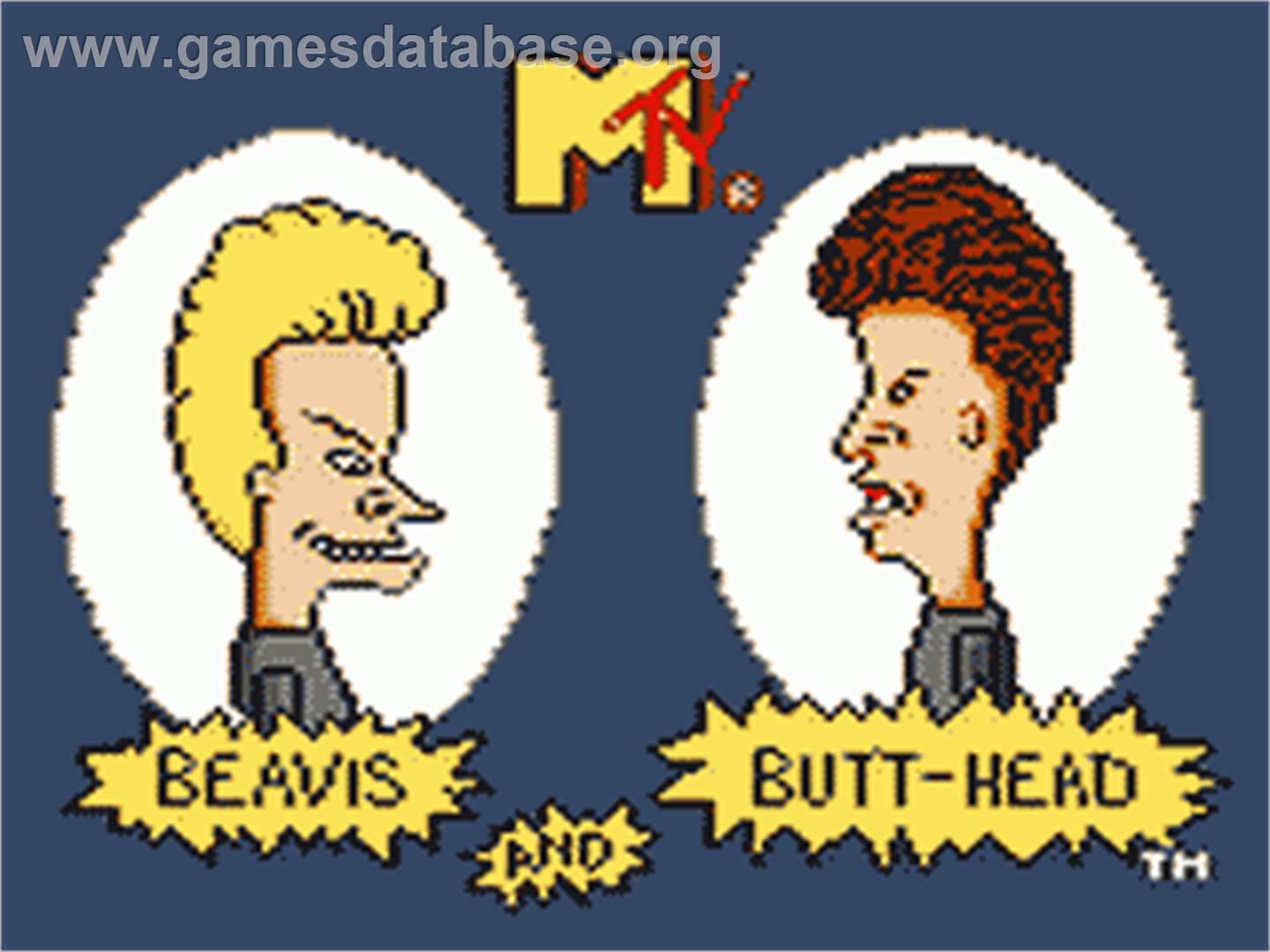Beavis and Butt-head - Sega Game Gear - Artwork - Title Screen