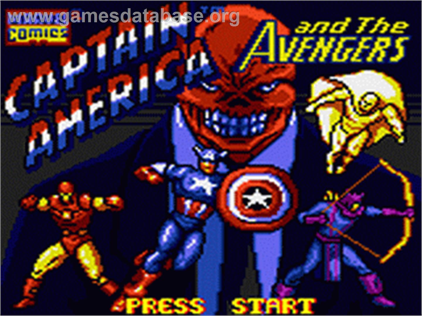 Captain America and The Avengers - Sega Game Gear - Artwork - Title Screen