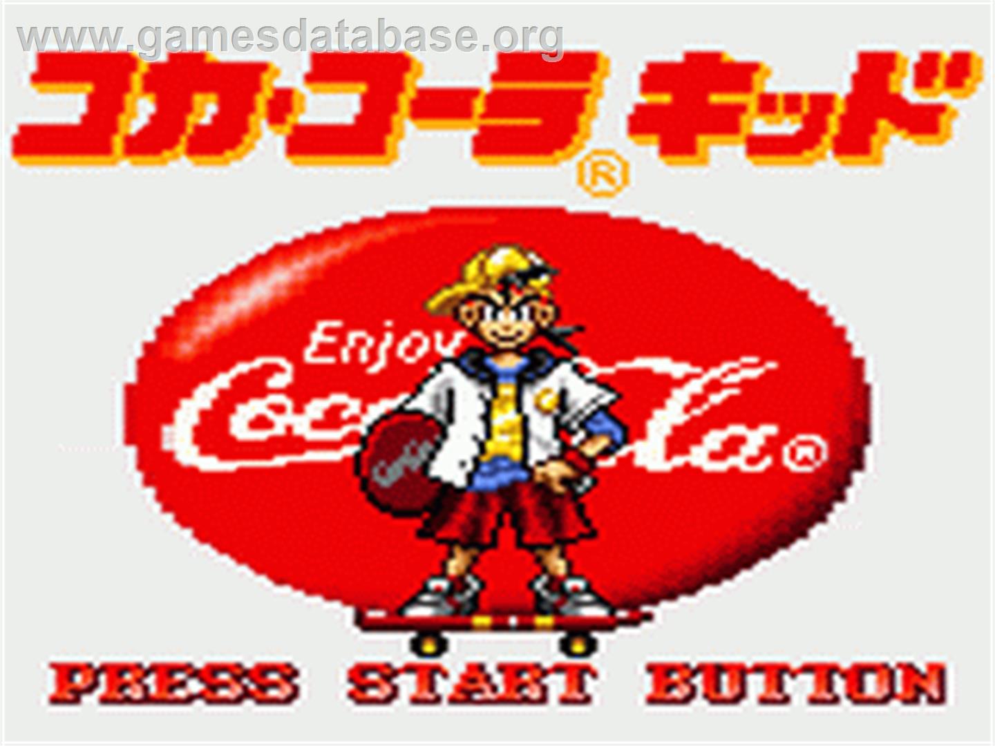 Coca Cola Kid - Sega Game Gear - Artwork - Title Screen
