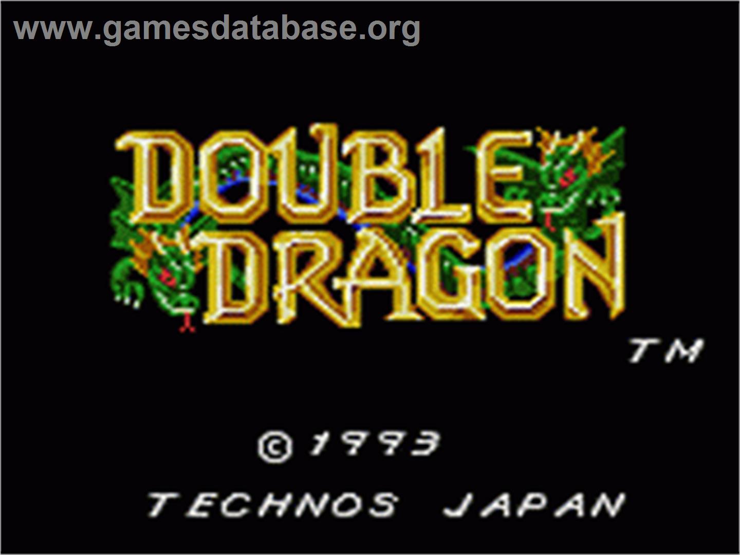 Double Dragon - Sega Game Gear - Artwork - Title Screen