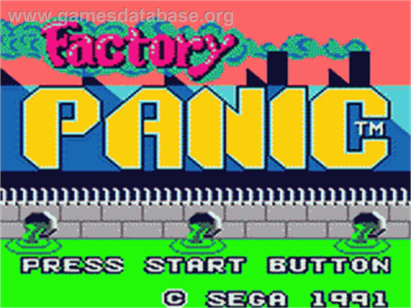 Factory Panic - Sega Game Gear - Artwork - Title Screen
