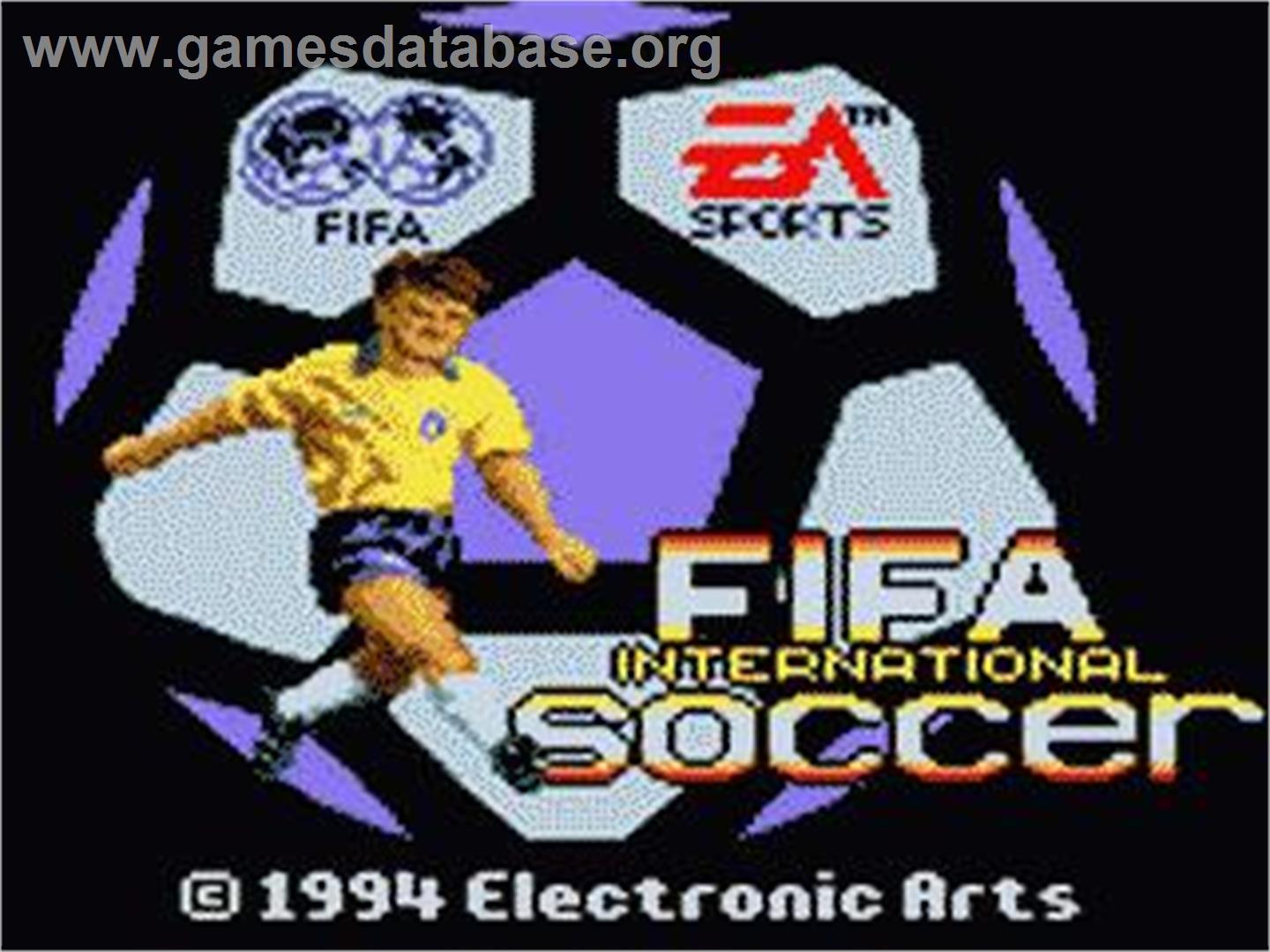 Fifa International Soccer - Sega Game Gear - Artwork - Title Screen