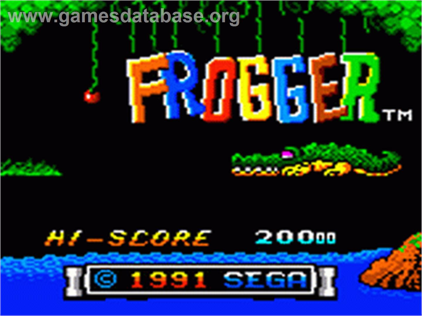 Frogger - Sega Game Gear - Artwork - Title Screen