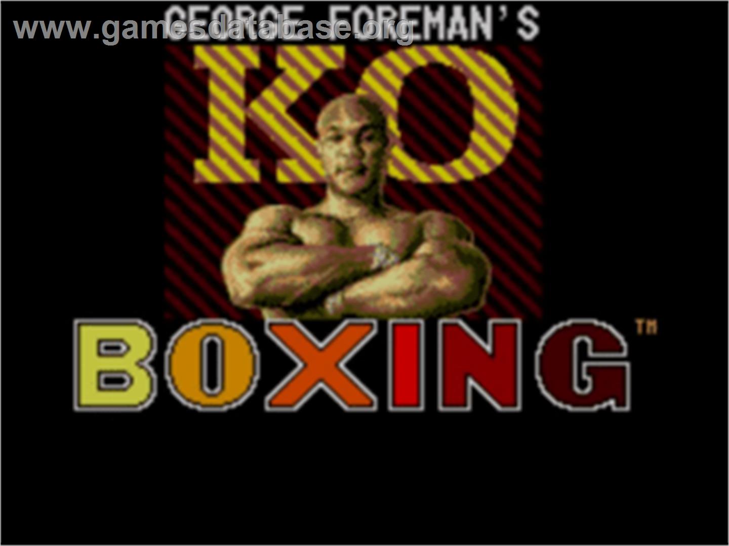 George Foreman's KO Boxing - Sega Game Gear - Artwork - Title Screen