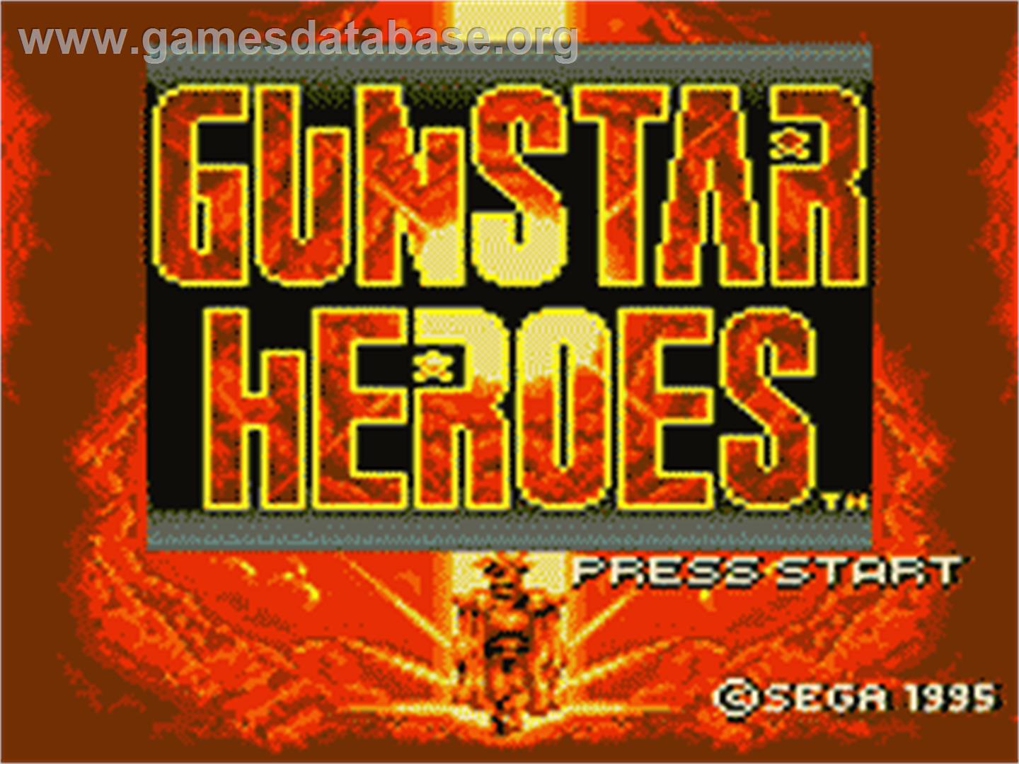 Gunstar Heroes - Sega Game Gear - Artwork - Title Screen