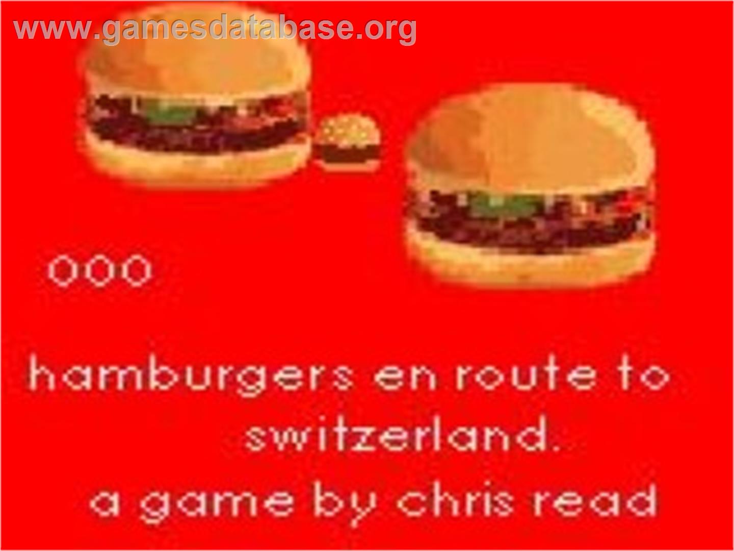 Hamburgers En Route to Switzerland - Sega Game Gear - Artwork - Title Screen