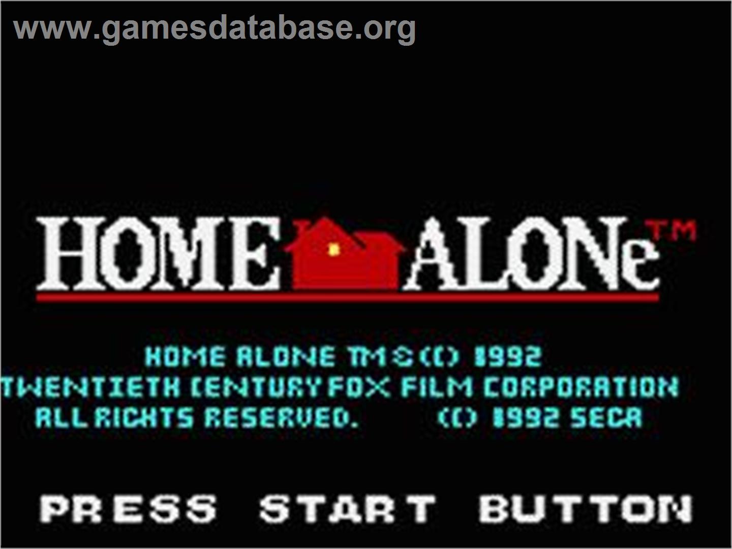 Home Alone - Sega Game Gear - Artwork - Title Screen
