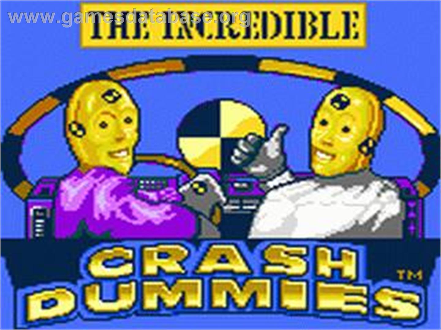 Incredible Crash Dummies, The - Sega Game Gear - Artwork - Title Screen