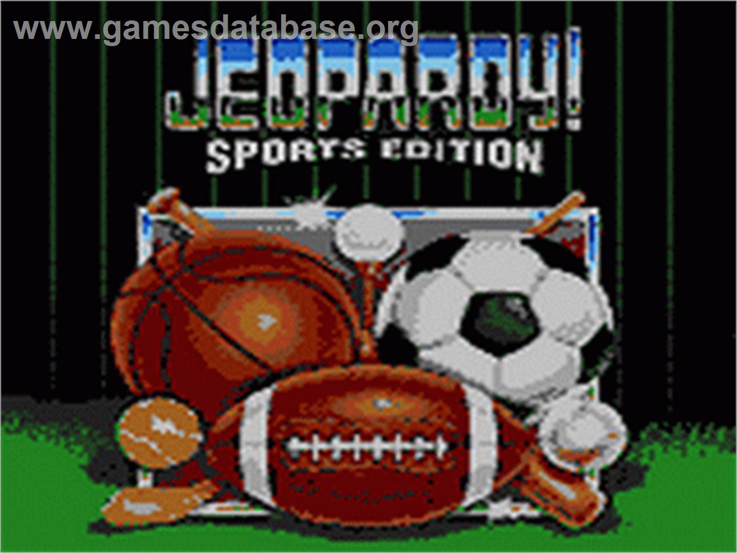 Jeopardy! Sports Edition - Sega Game Gear - Artwork - Title Screen