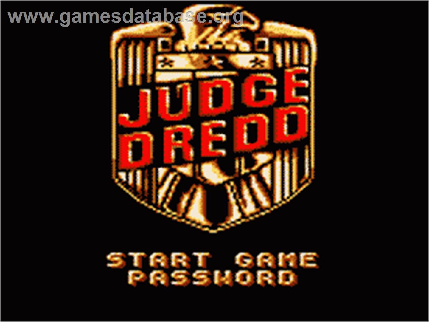 Judge Dredd - Sega Game Gear - Artwork - Title Screen