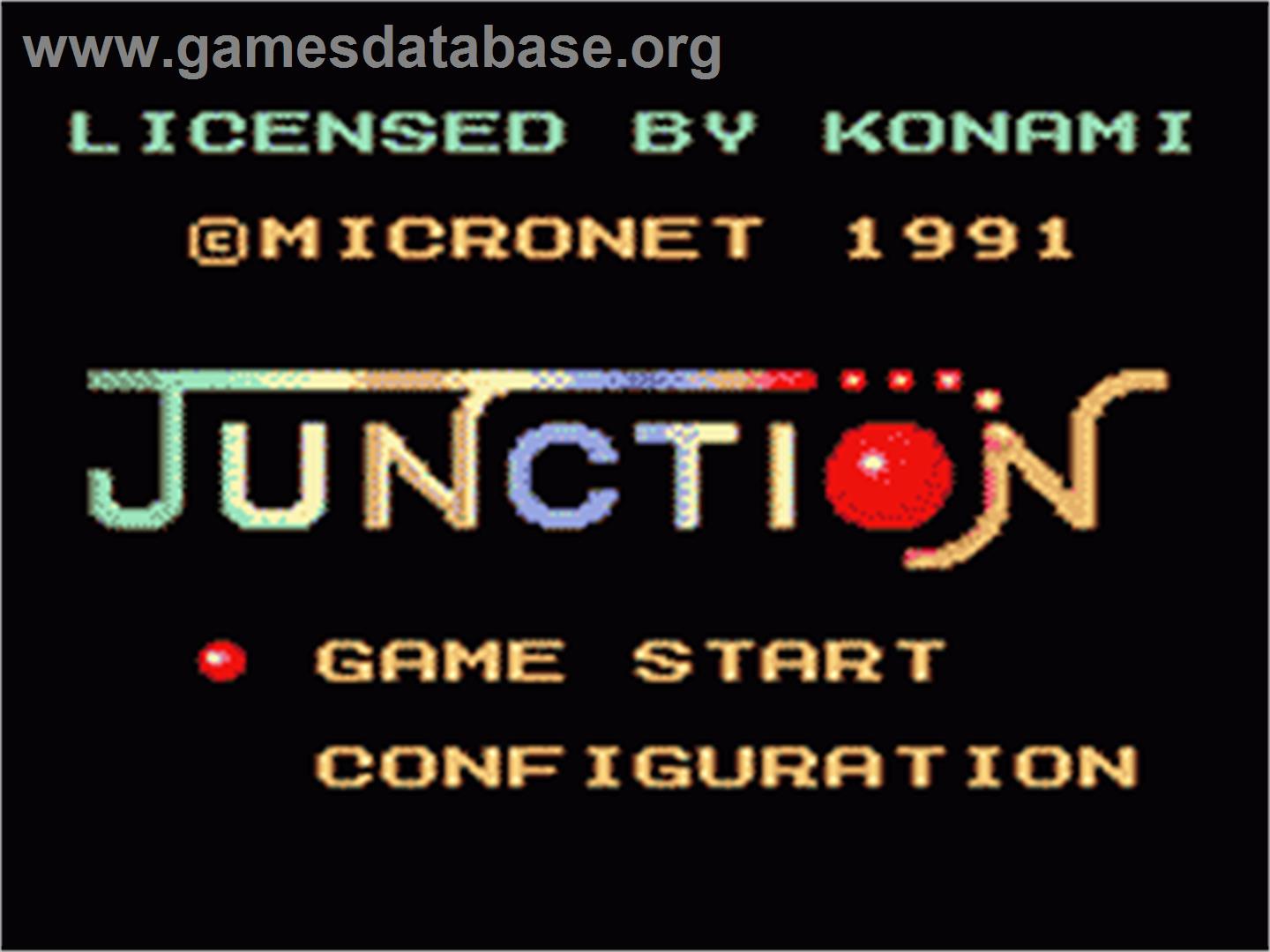 Junction - Sega Game Gear - Artwork - Title Screen