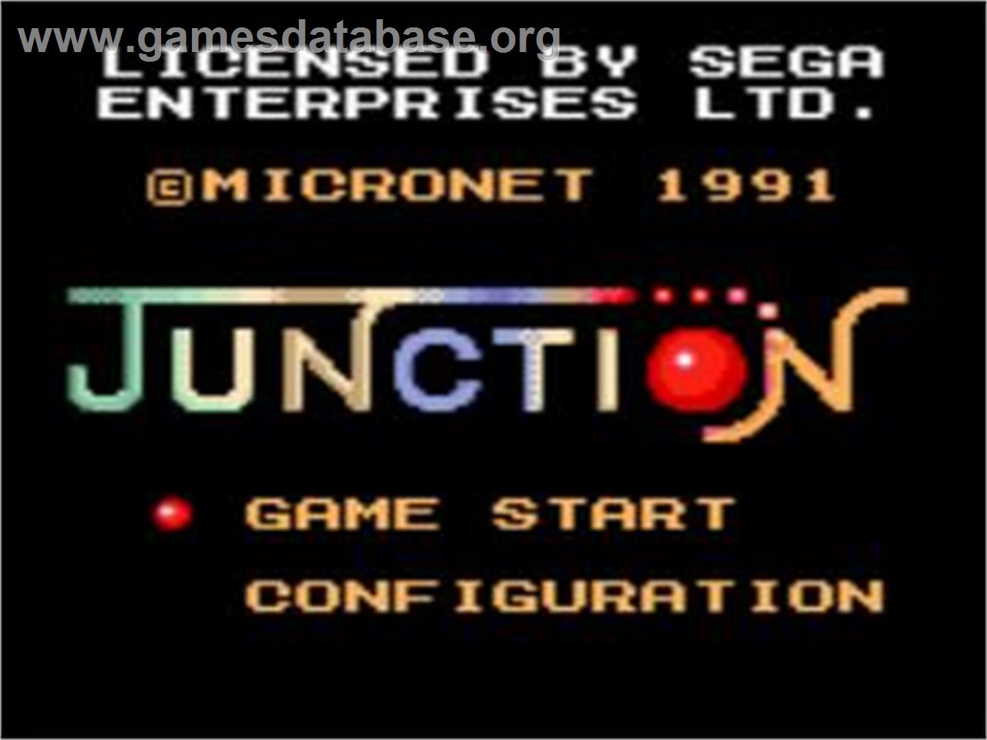 Junction - Sega Game Gear - Artwork - Title Screen