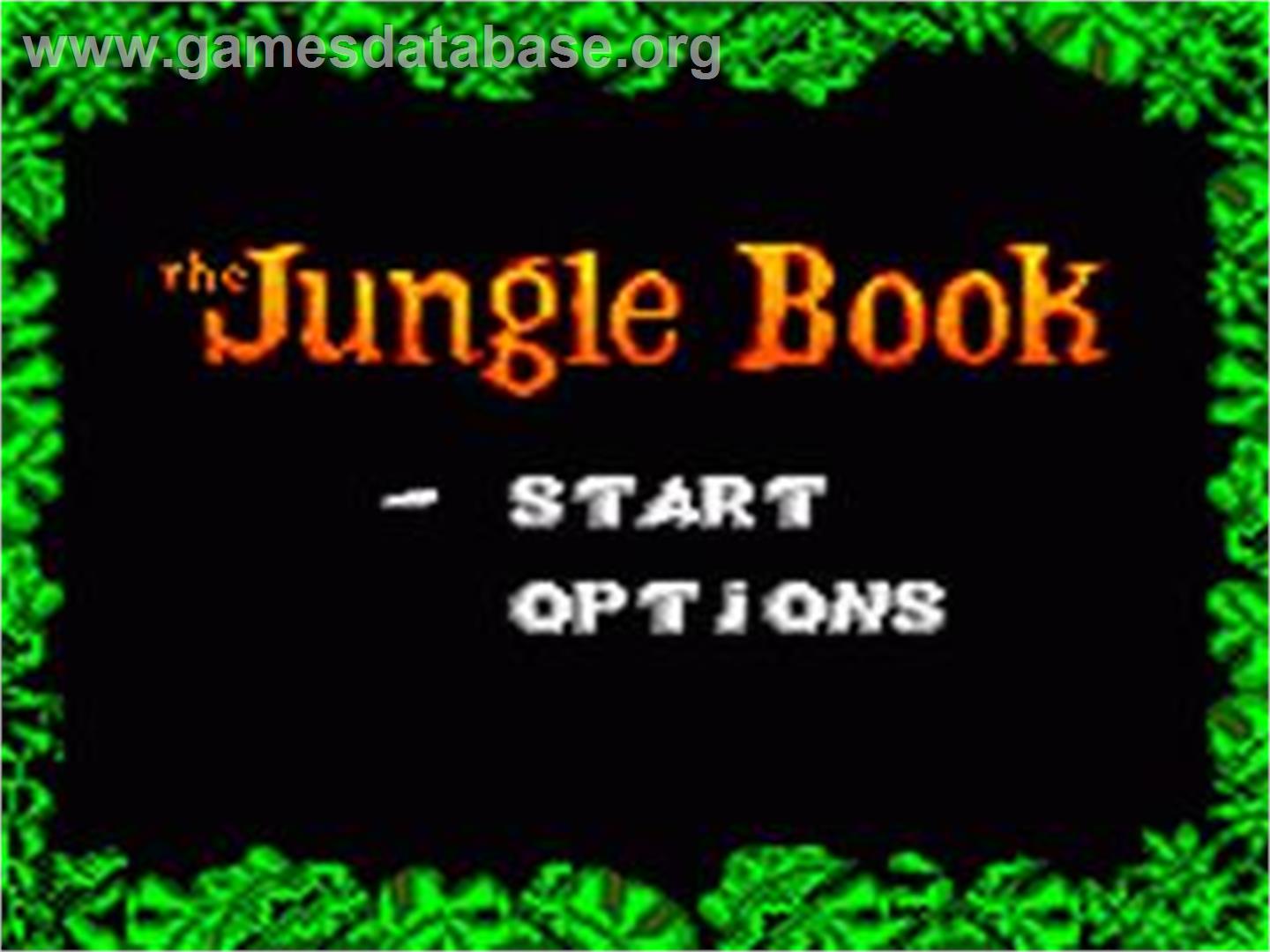Jungle Book, The - Sega Game Gear - Artwork - Title Screen