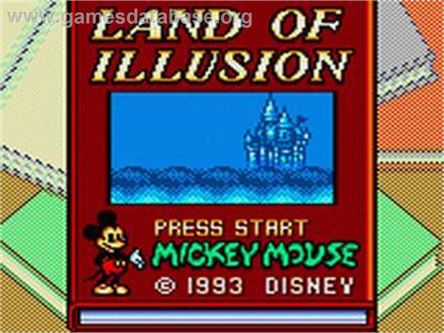 Land Of Illusion Starring Mickey Mouse - Sega Game Gear - Artwork - Title Screen
