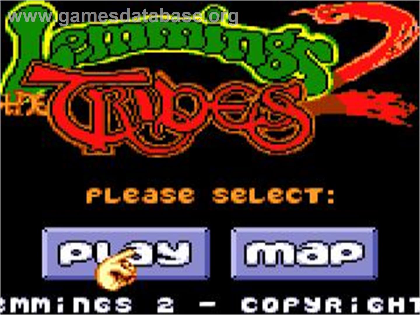 Lemmings 2 - The Tribes - Sega Game Gear - Artwork - Title Screen