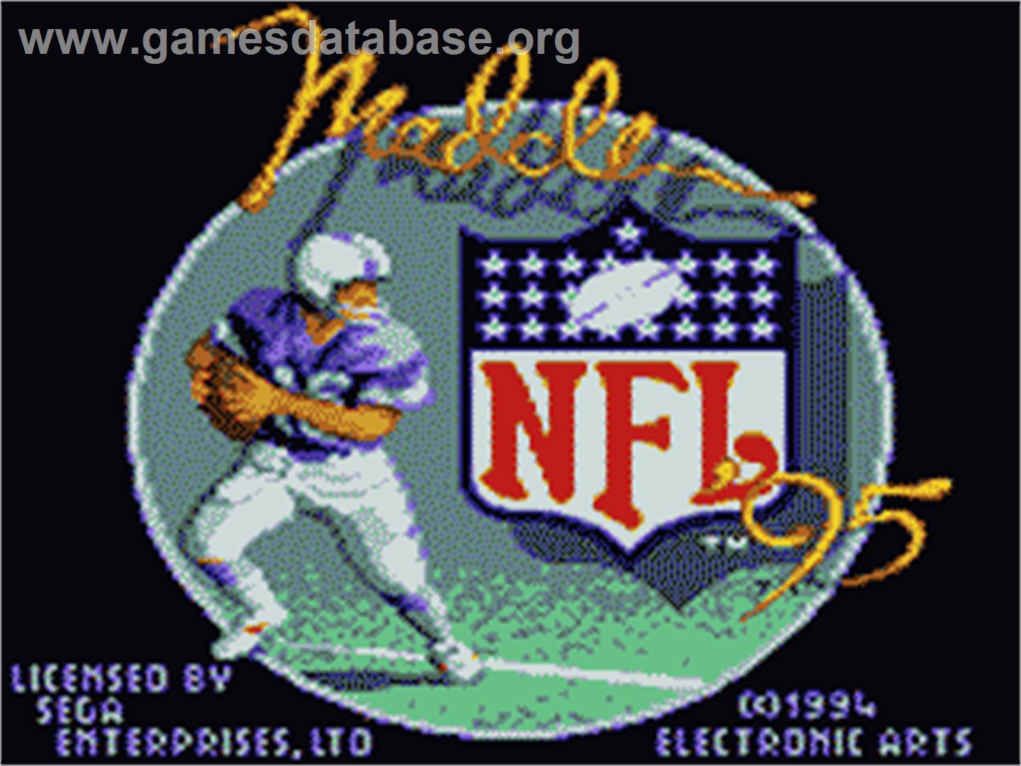 Madden NFL '95 - Sega Game Gear - Artwork - Title Screen