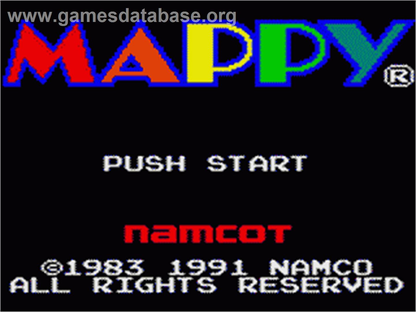 Mappy - Sega Game Gear - Artwork - Title Screen