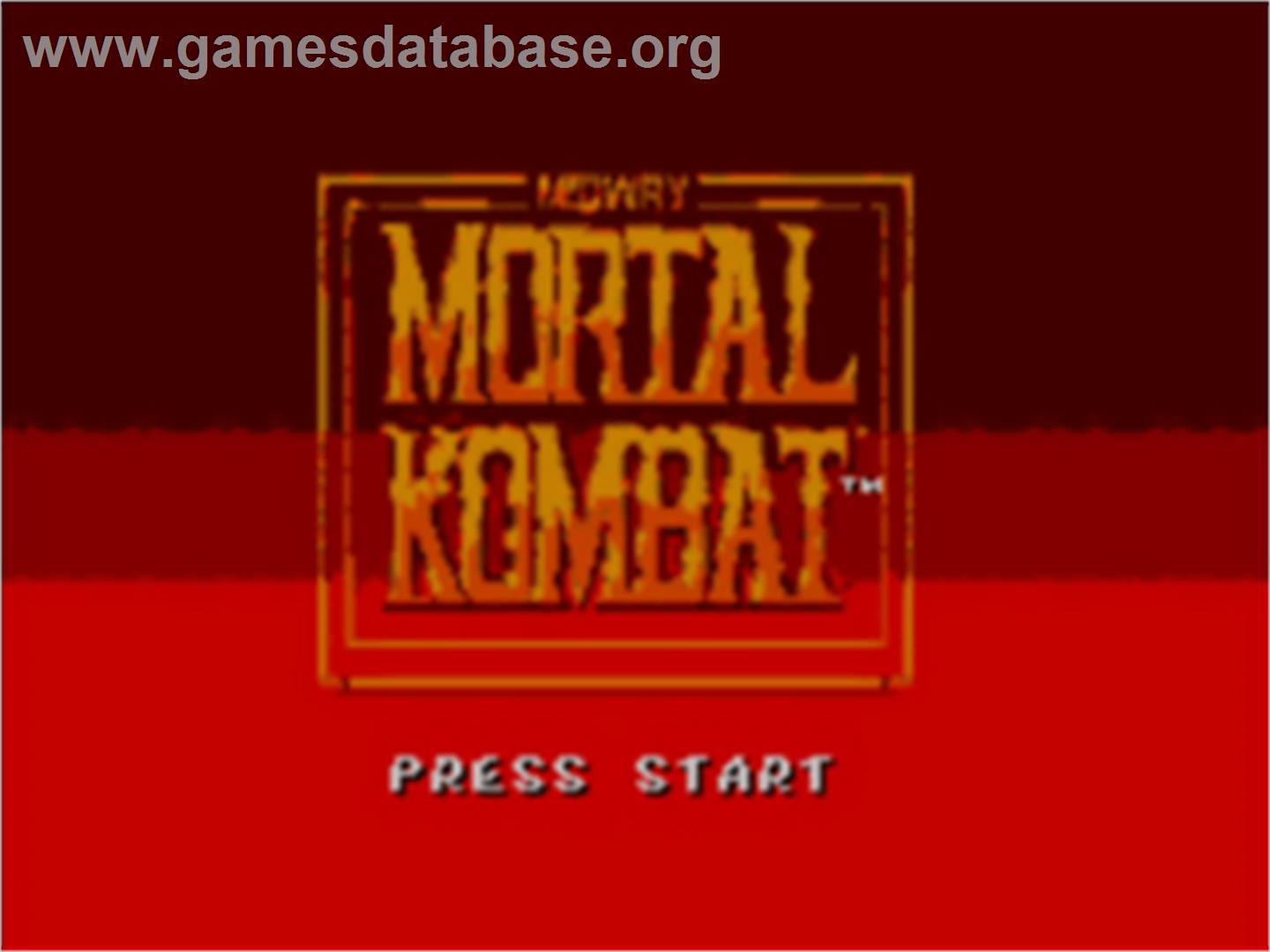 Mortal Kombat - Sega Game Gear - Artwork - Title Screen