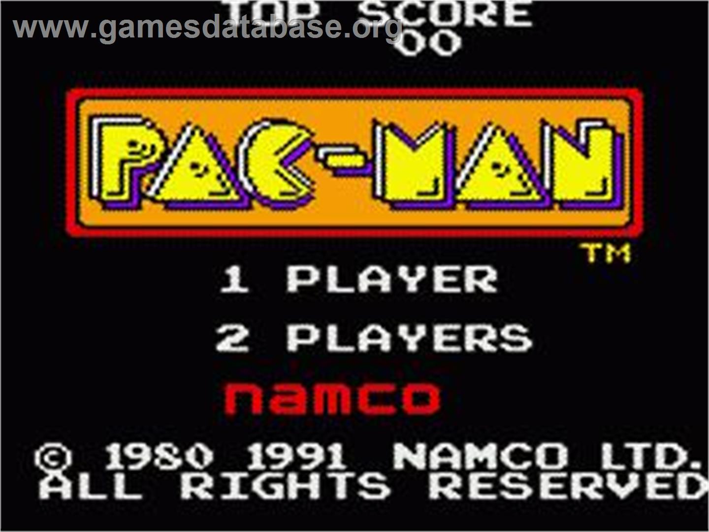 Pac-man - Sega Game Gear - Artwork - Title Screen