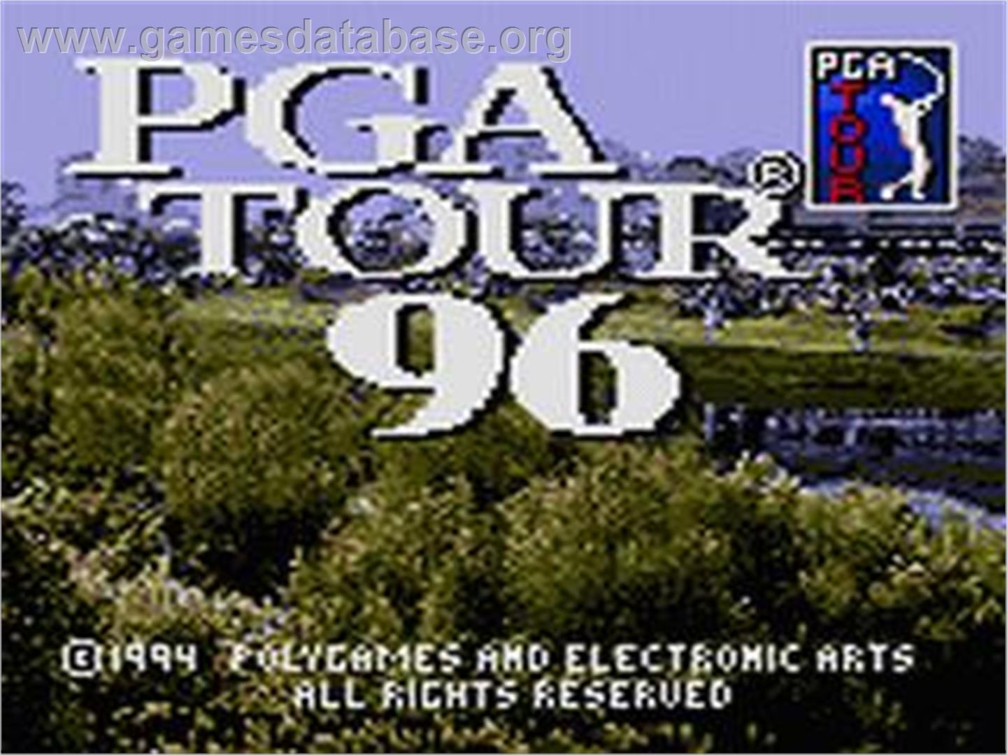 Pga Tour 96 - Sega Game Gear - Artwork - Title Screen