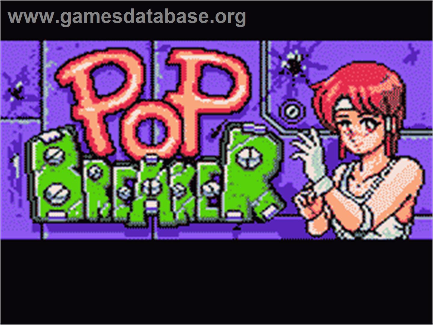 Pop Breaker - Sega Game Gear - Artwork - Title Screen