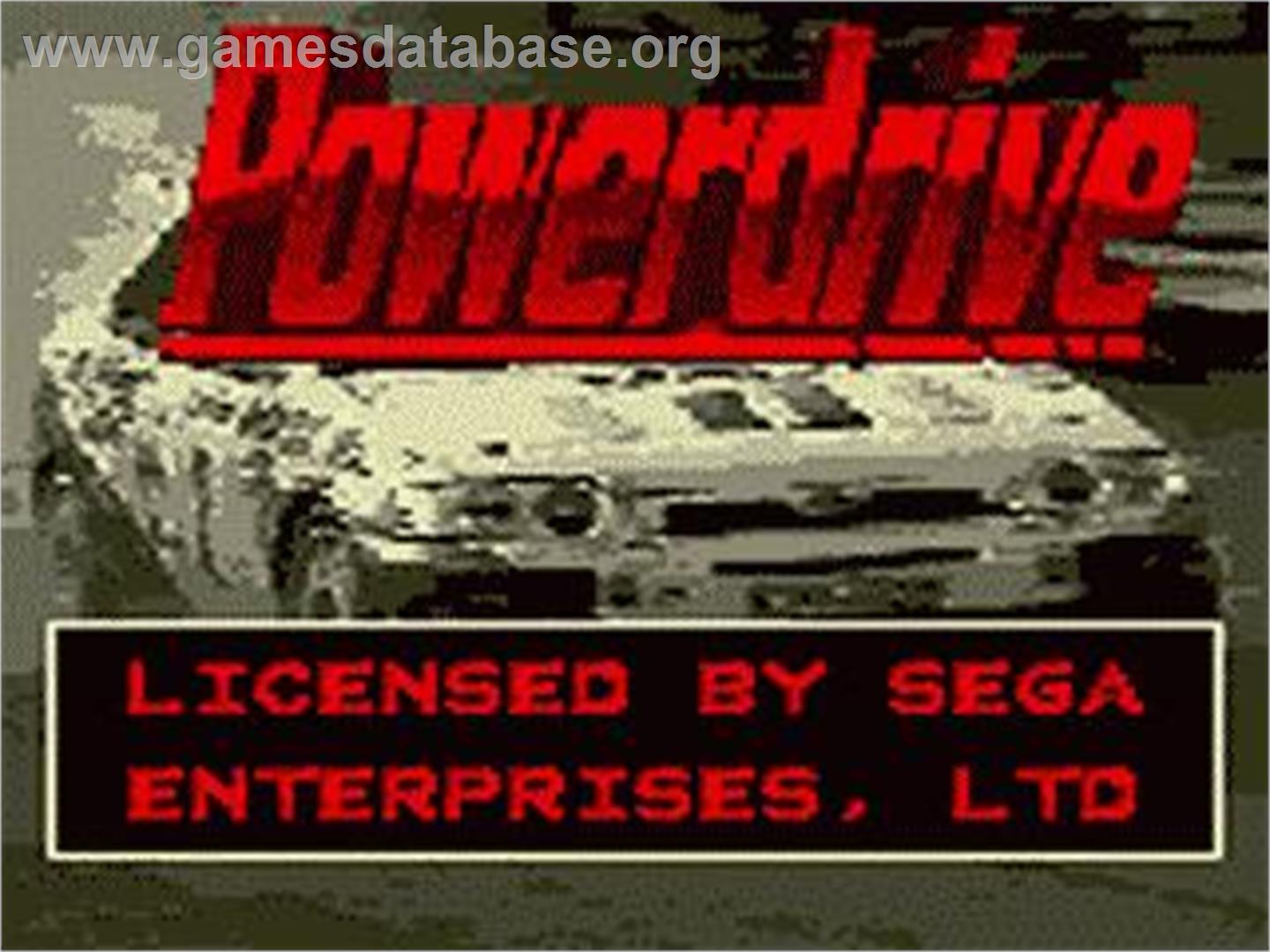 Power Drive - Sega Game Gear - Artwork - Title Screen