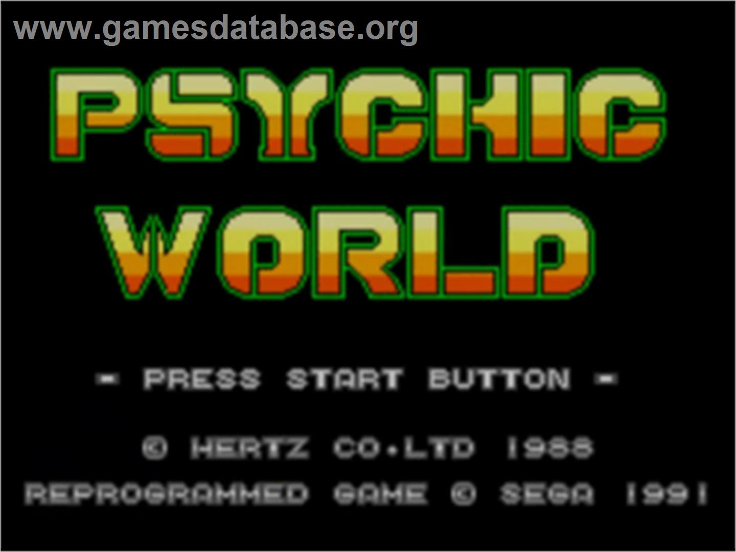 Psychic World - Sega Game Gear - Artwork - Title Screen