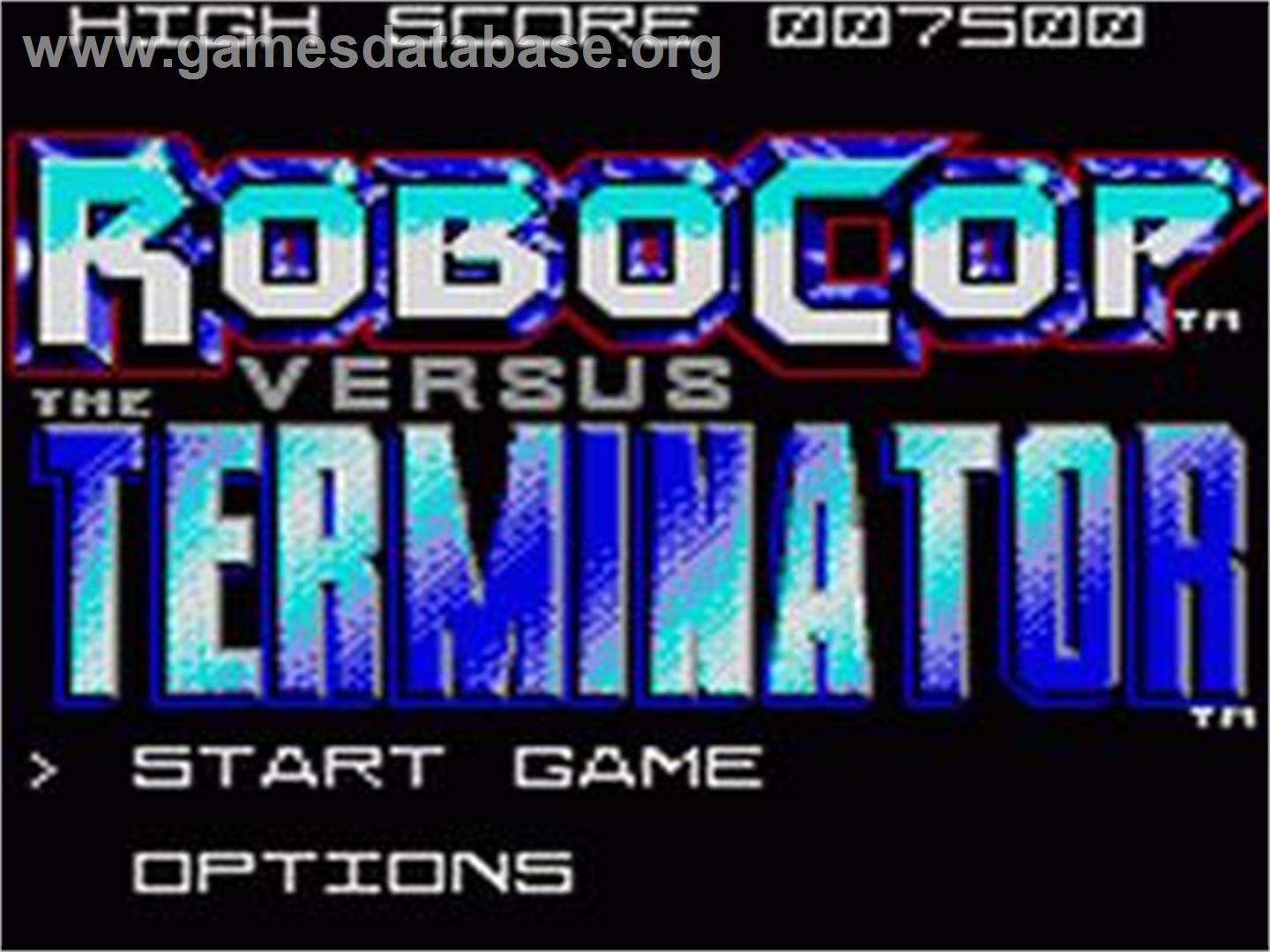 Robocop Versus The Terminator - Sega Game Gear - Artwork - Title Screen