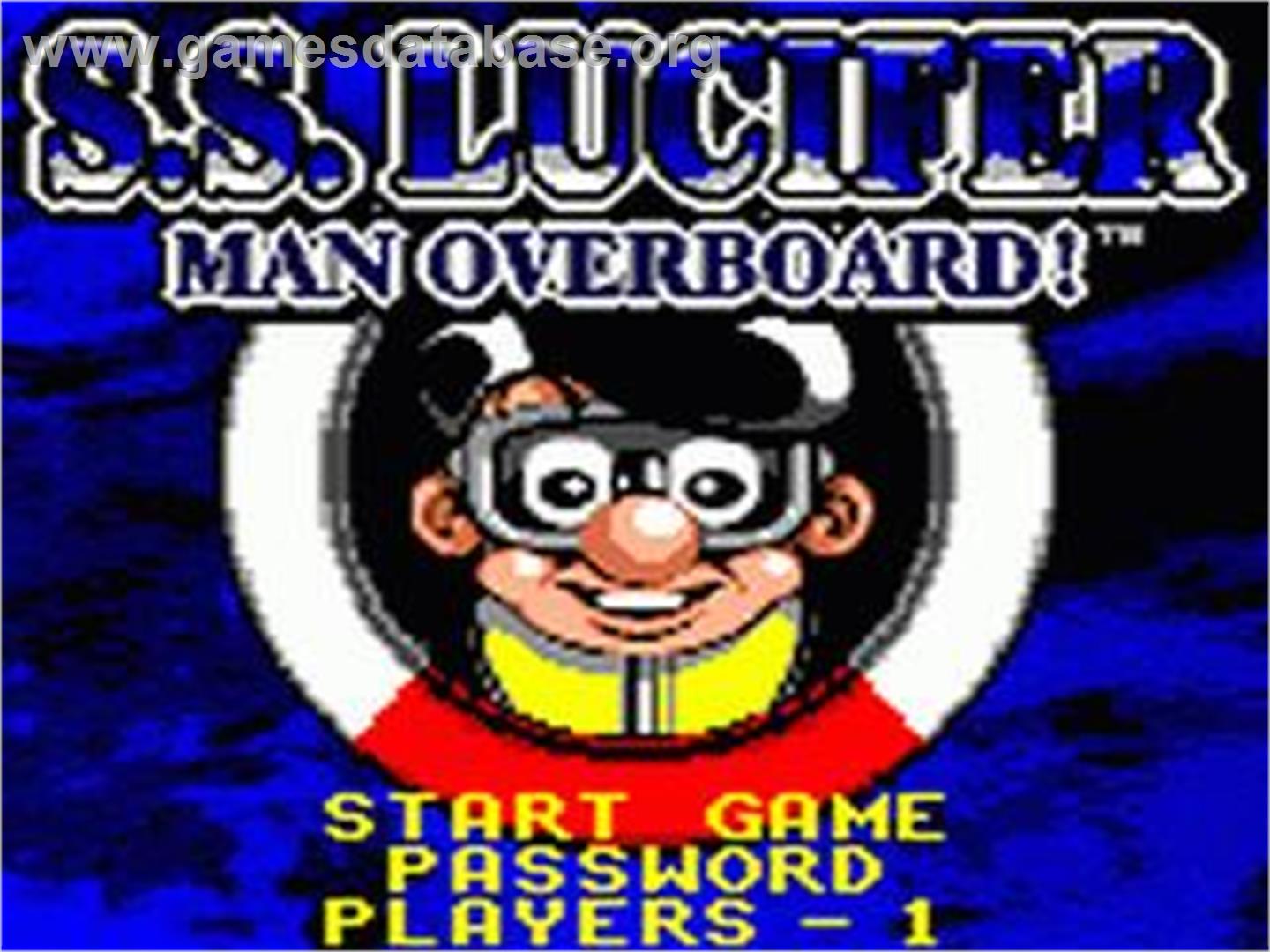 S.S. Lucifer - Man Overboard - Sega Game Gear - Artwork - Title Screen