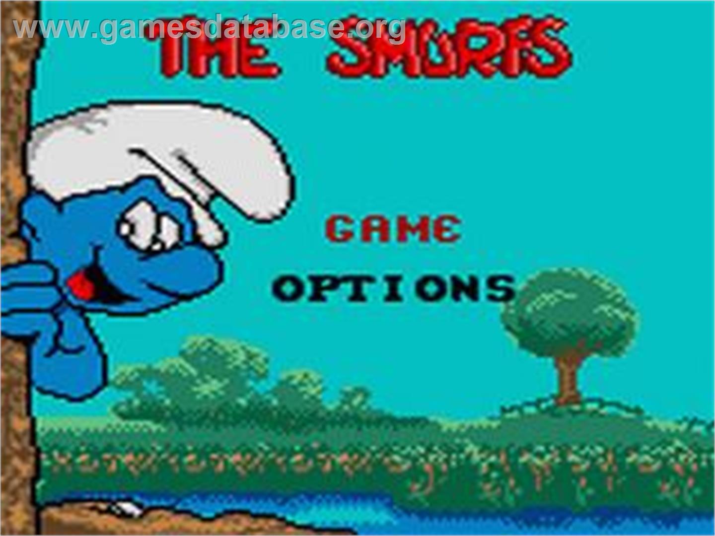 Schtroumpfs, Les - Sega Game Gear - Artwork - Title Screen