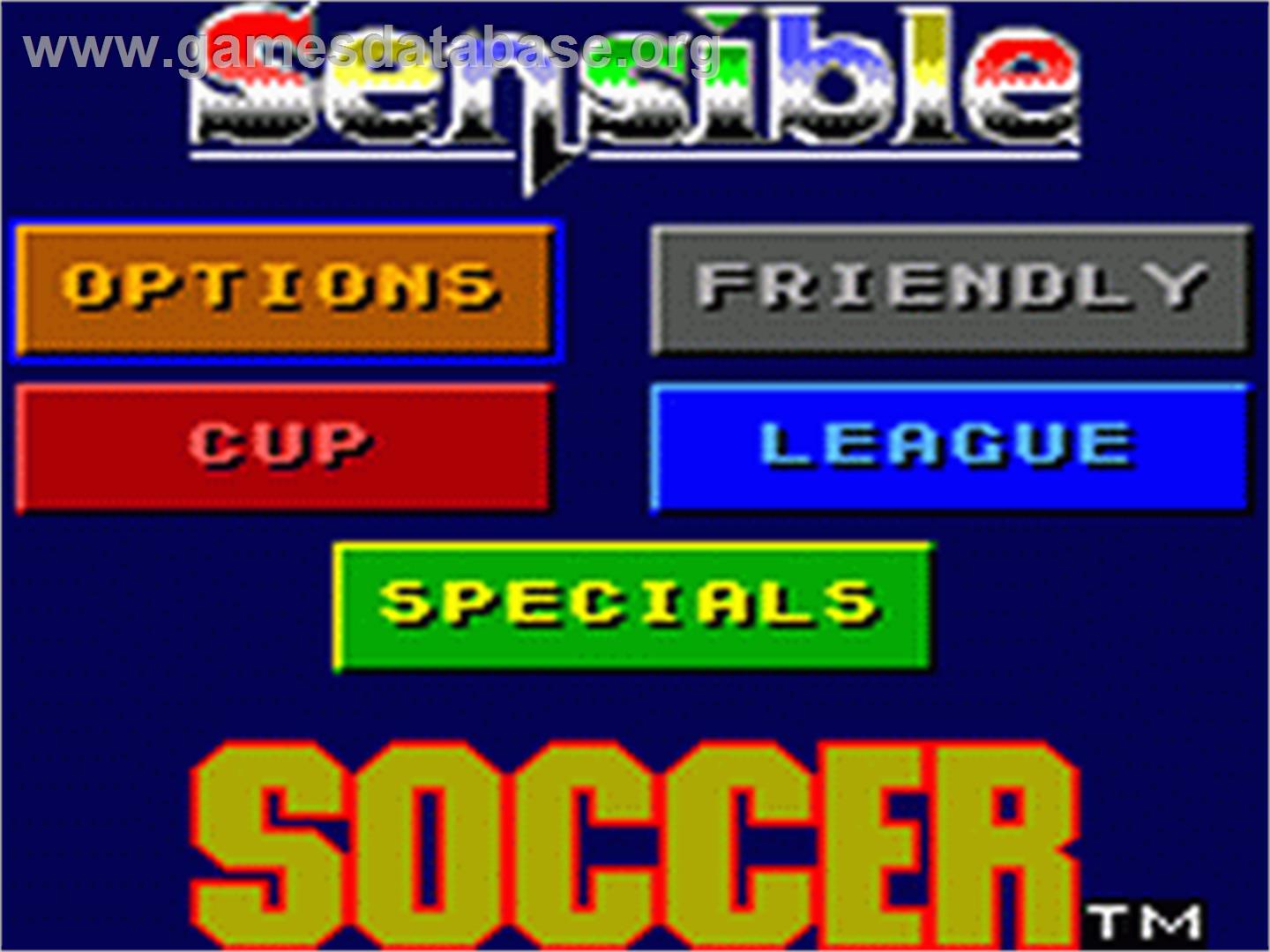 Sensible Soccer: European Champions: 92/93 Edition - Sega Game Gear - Artwork - Title Screen