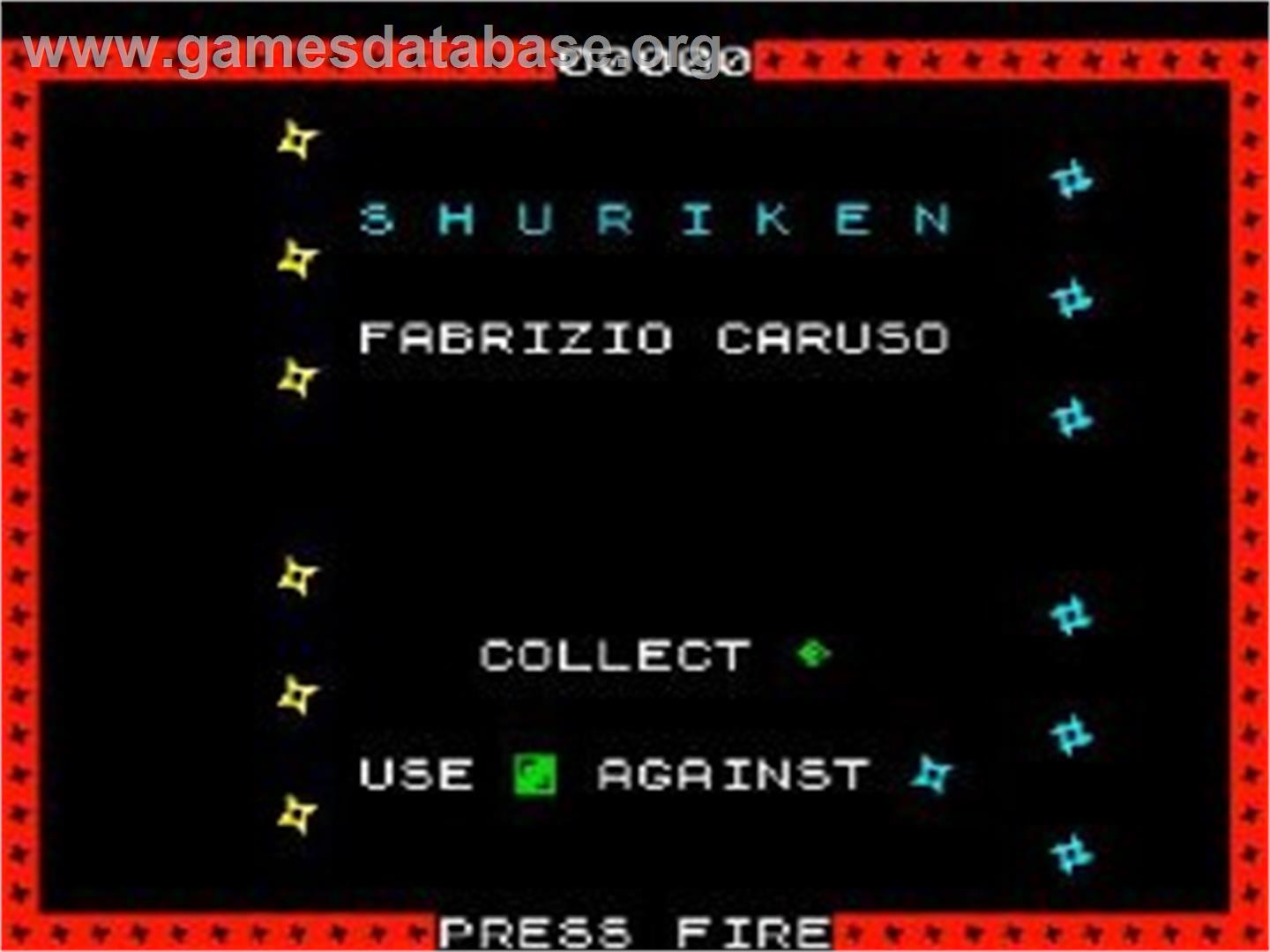 Shuriken - Sega Game Gear - Artwork - Title Screen