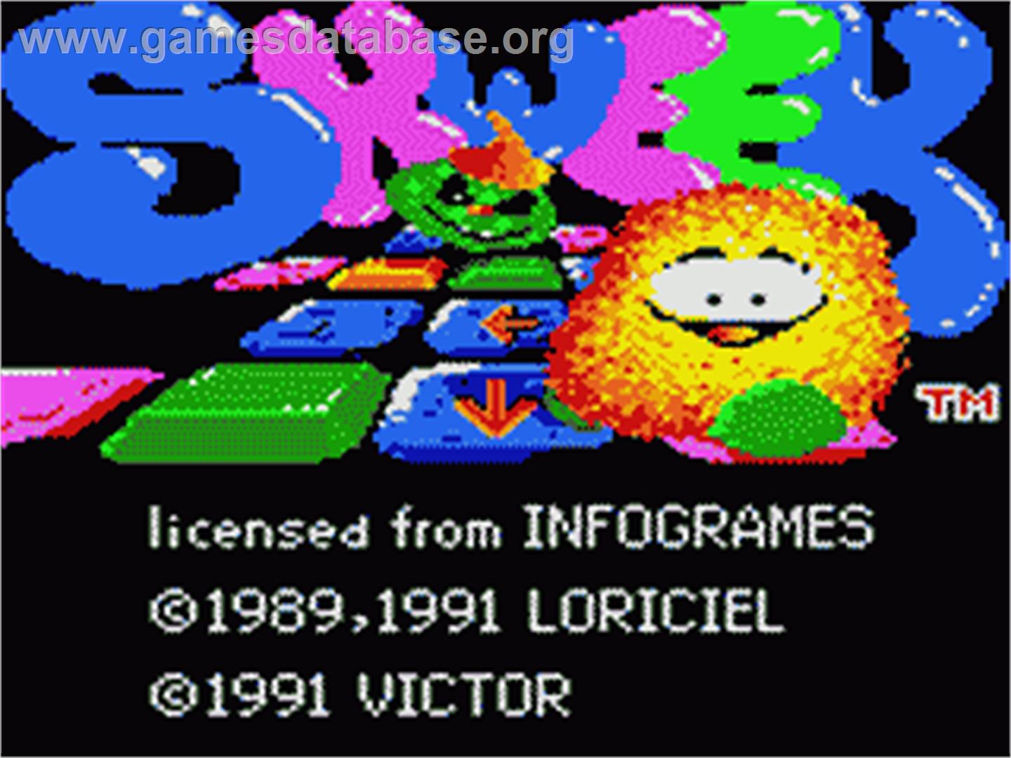 Skweek - Sega Game Gear - Artwork - Title Screen