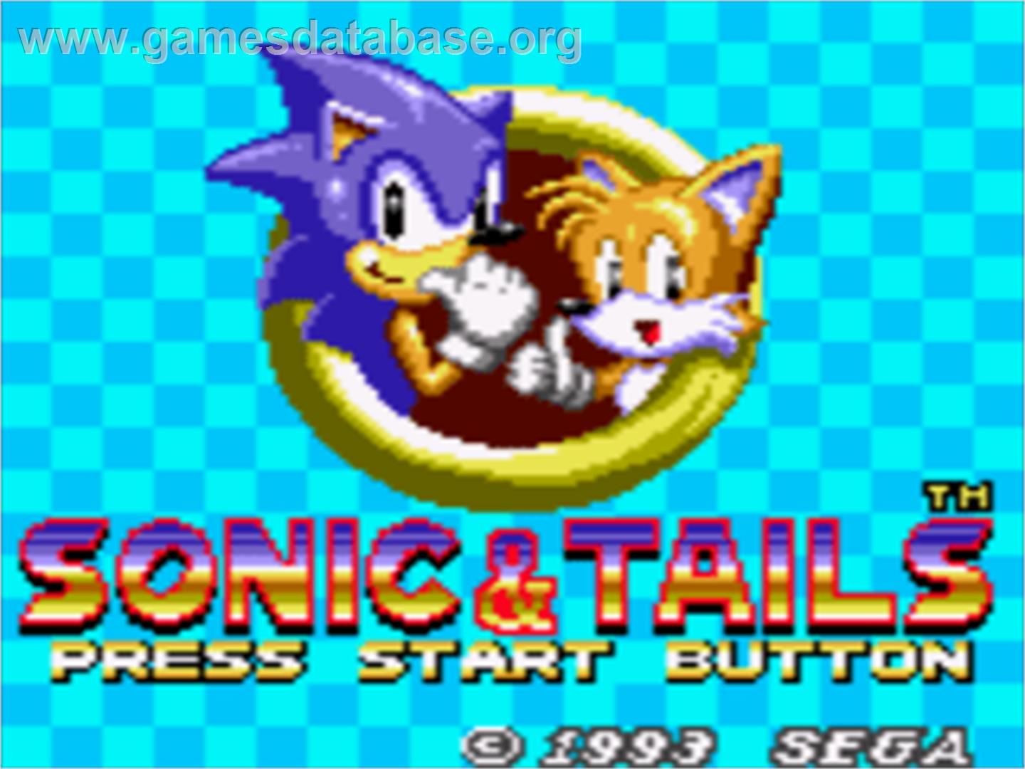 Sonic the Hedgehog Chaos - Sega Game Gear - Artwork - Title Screen