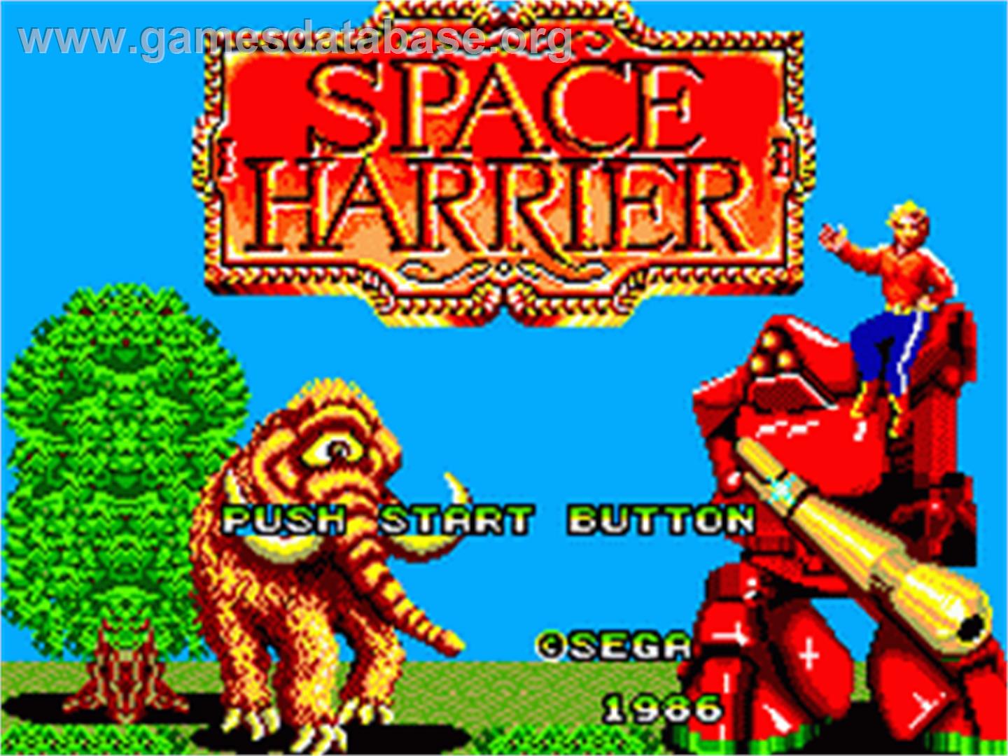 Space Harrier - Sega Game Gear - Artwork - Title Screen