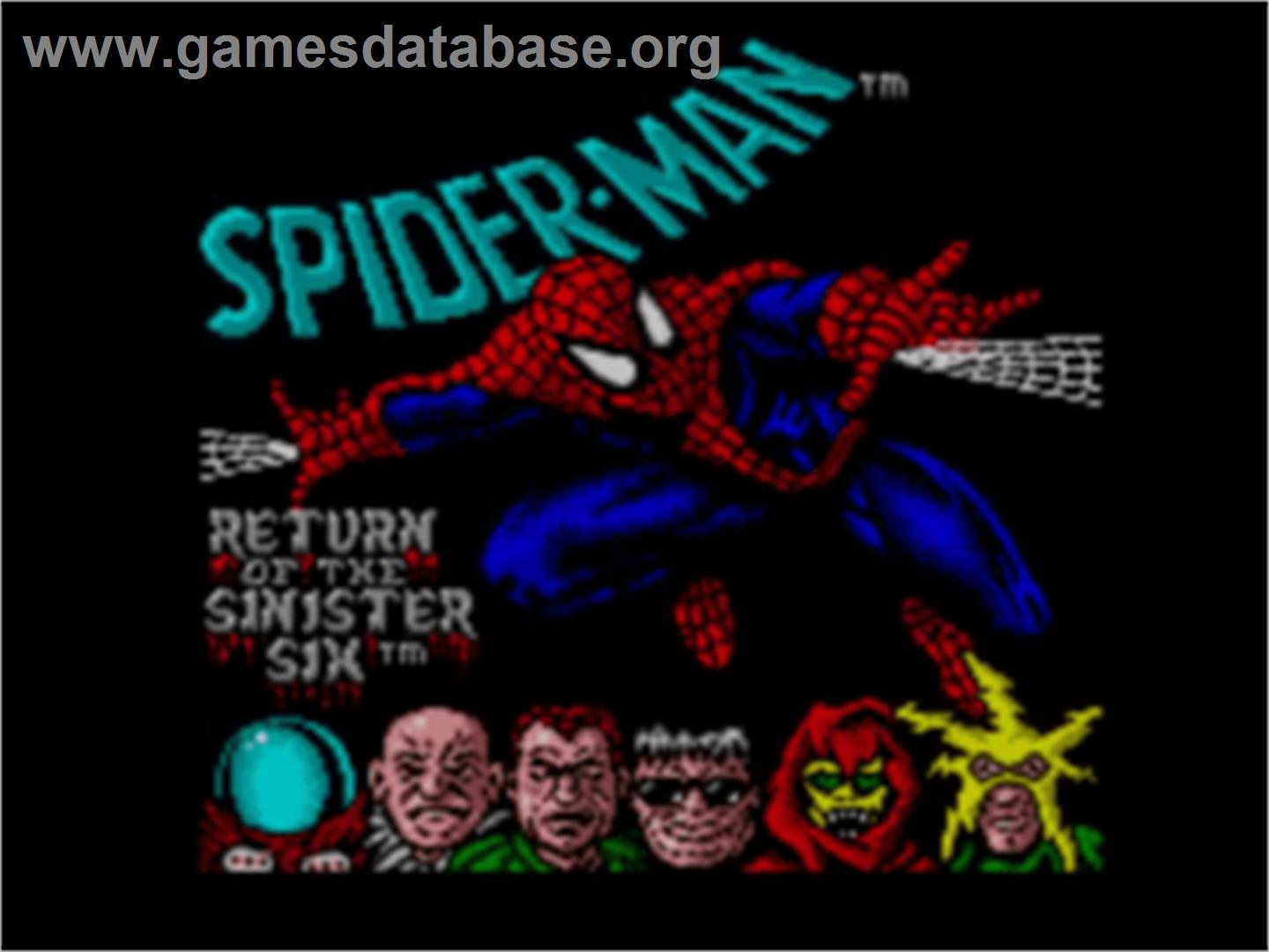 Spider-Man: Return of the Sinister Six - Sega Game Gear - Artwork - Title Screen