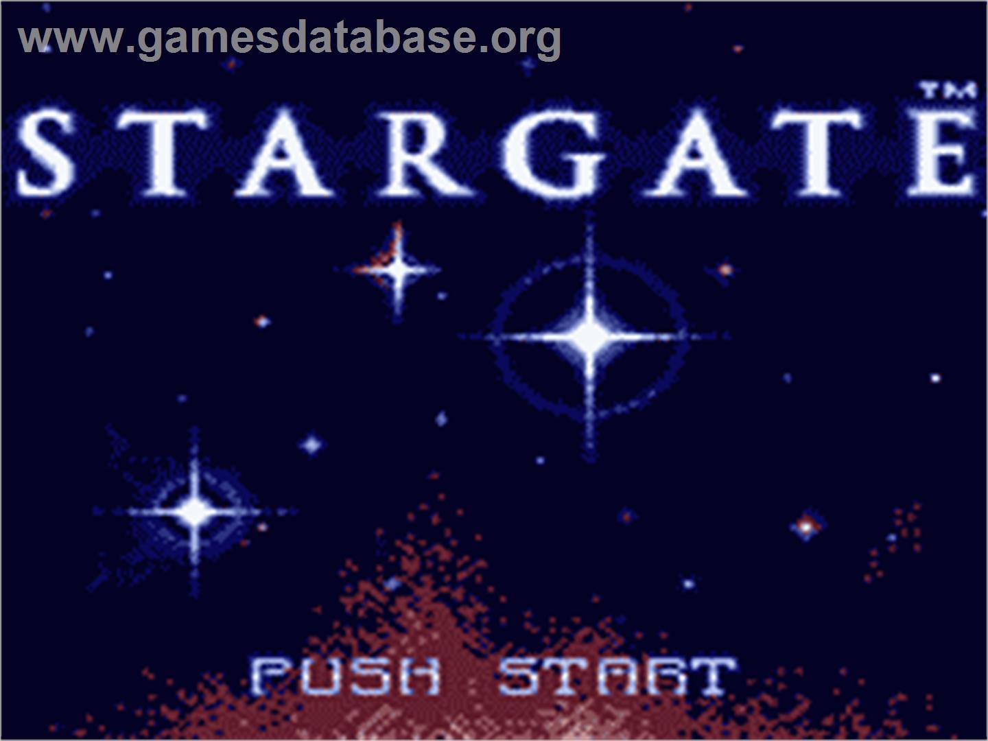 Stargate - Sega Game Gear - Artwork - Title Screen