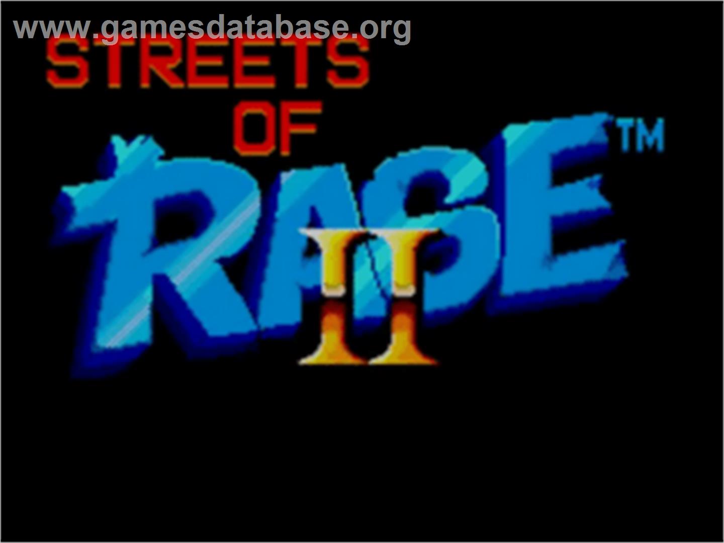 Streets of Rage 2 - Sega Game Gear - Artwork - Title Screen