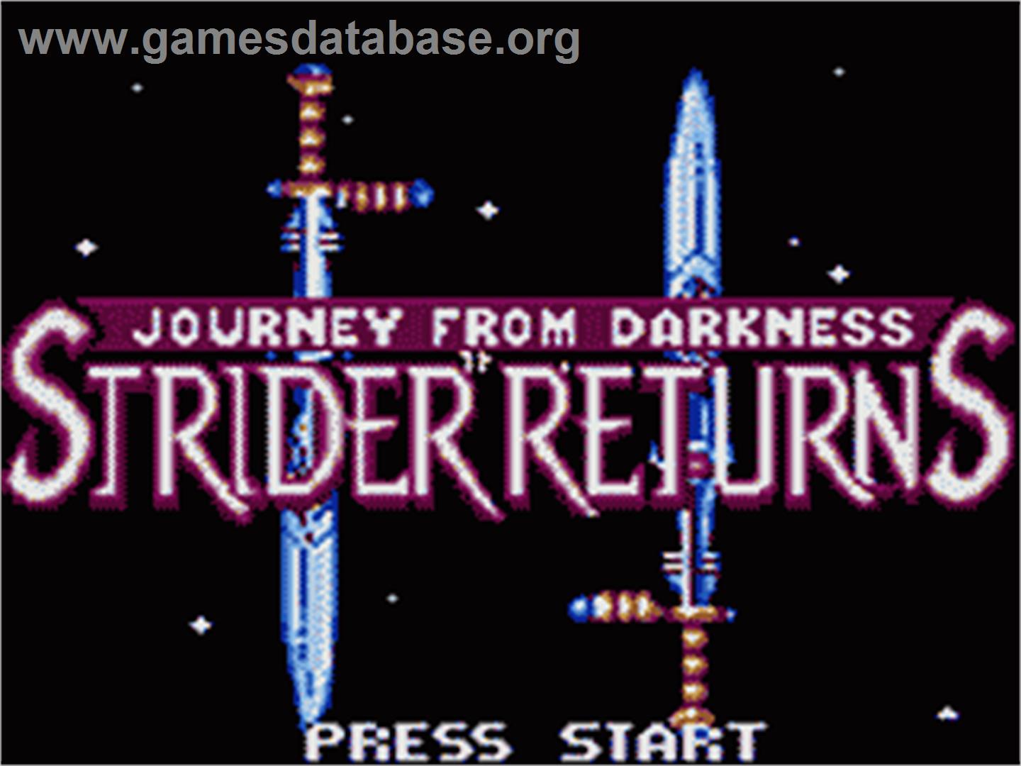 Strider 2 - Sega Game Gear - Artwork - Title Screen